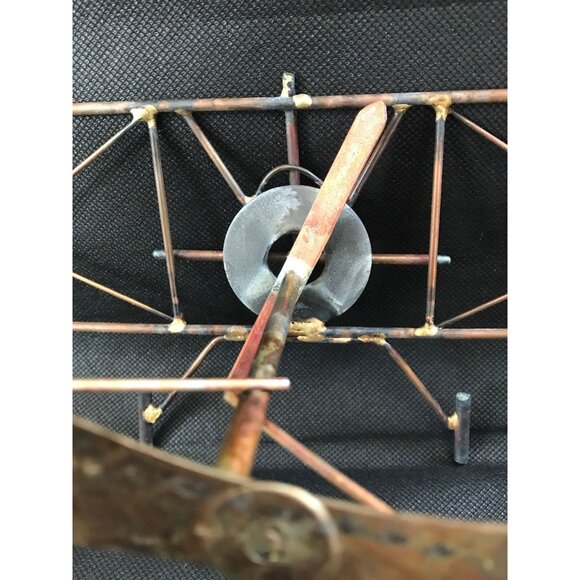 Vintage 1980's Airplane Propeller Metal Wall Art Décor Handmade One Of A Kind - Picture 7 of 10